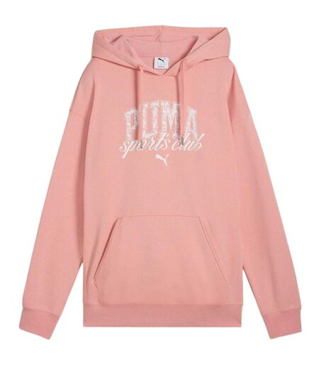 Womens/ladies Overhead Hoodie Pink Puma