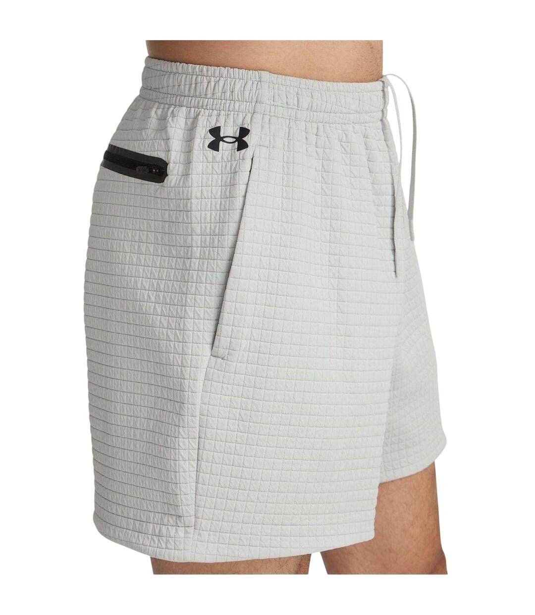 Mens Grid Sweat Shorts Green Under Armour-4