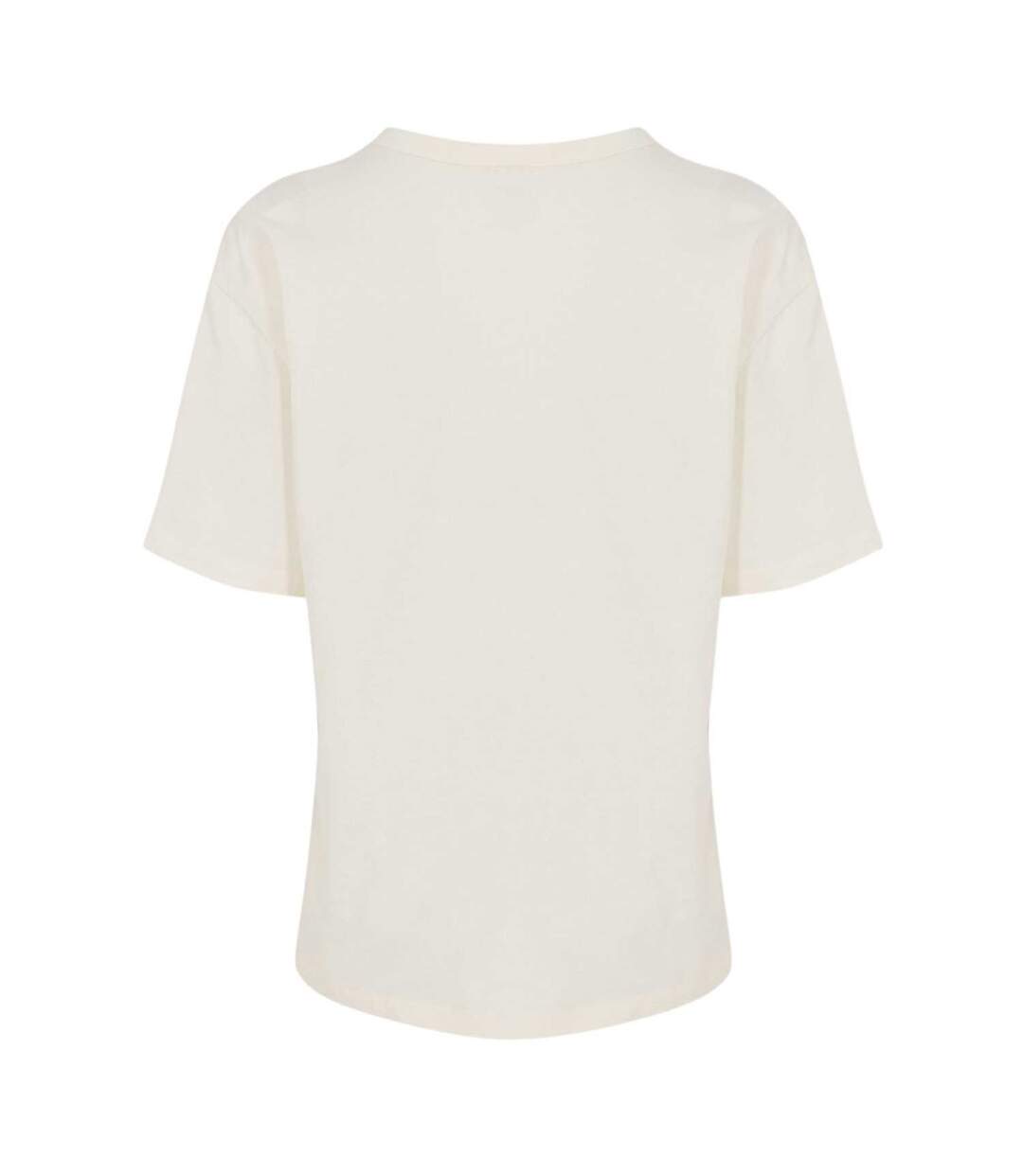 Womens/ladies Crew Neck Boyfriend T-shirt White Levis-2