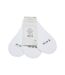 Chaussette Protège-pieds - Lot de 3 - Coutures plates - Respirantes - Fine - Coton - Blanc - INVIS