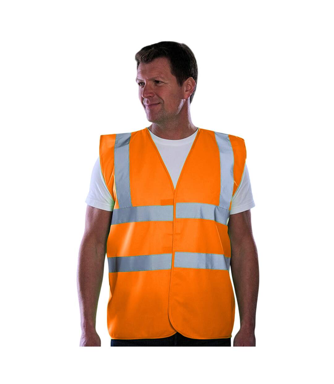 Gilet fluo band + brace adulte jaune fluo Yoko-2
