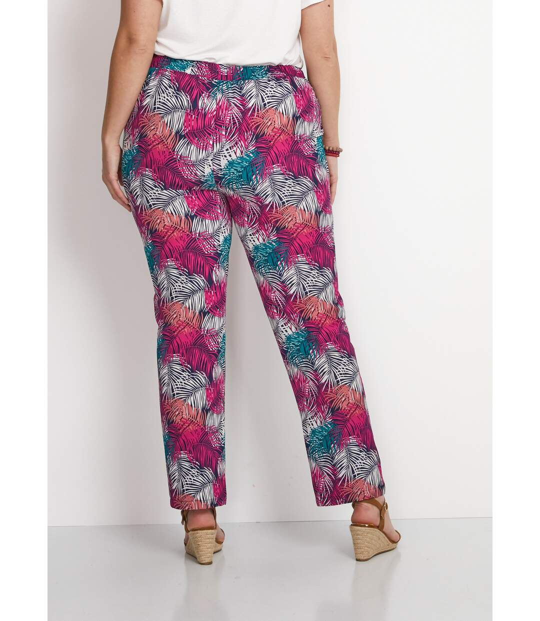 Pantalon fluide taille élastiquée-2