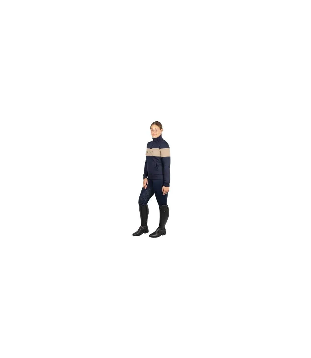 Womens/ladies Elevate Style Sweatshirt Navy Fossil Hy-1