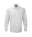 Russell Mens Herringbone Long Sleeve Work Shirt (White)