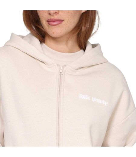 Veste À Capuche Manches Longues Femme Sable Rose London