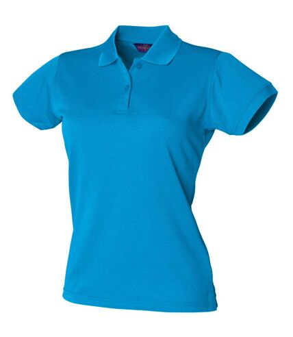 Henbury Womens/Ladies Coolplus® Fitted Polo Shirt (Navy)