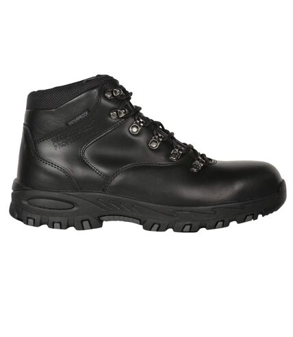 Mens gritstone leather safety boots black Regatta