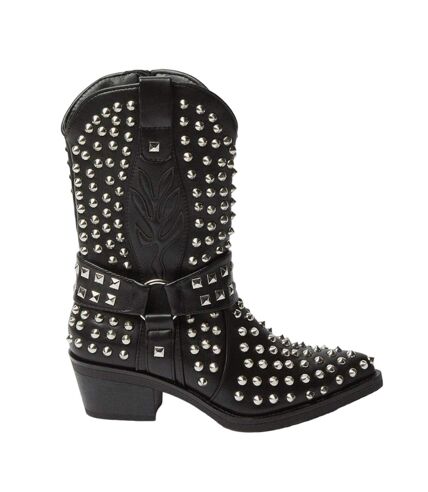 Bottes mi-mollet mackenzie western femme noir Faith