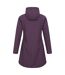 Womens/ladies fern longline soft shell jacket purple Mountain Warehouse