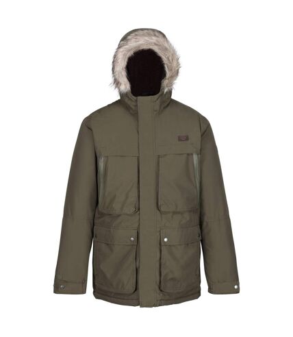 Mens volter waterproof insulated parka dark khaki Regatta