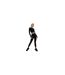 Womens/ladies Seamless Long-sleeved Crop Top Jet Black Everlast-1