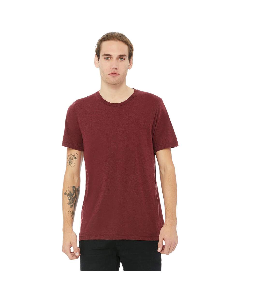 Canvas t-shirt à manches courtes homme rouge cardinal Bella + Canvas-2