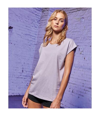 Build Your Brand Womens/Ladies Extended Shoulder T-Shirt (Lilac) - UTRW5675