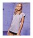 Build Your Brand Womens/Ladies Extended Shoulder T-Shirt (Lilac) - UTRW5675-1