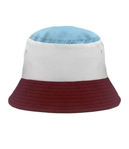 Unisex Adult Burnley Bucket Hat Claret White Blue Fan Originals