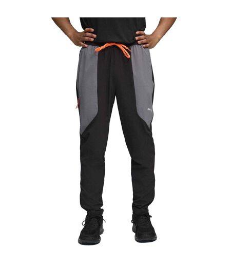 Mens Flex Woven Joggers Black Grey Puma