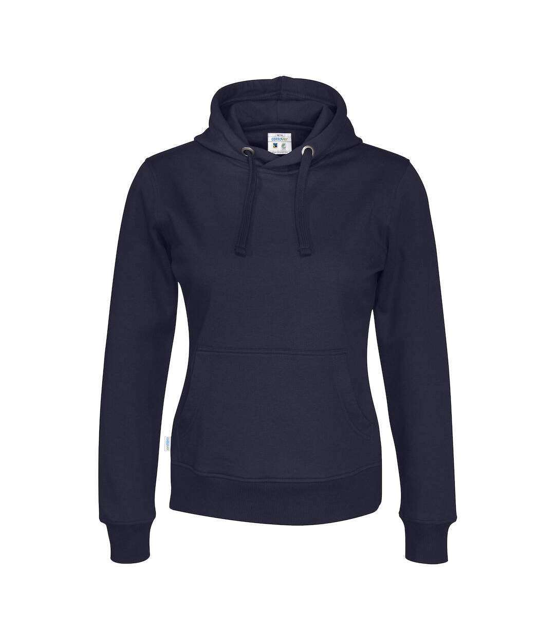 Sweat à capuche femme bleu marine Cottover-1