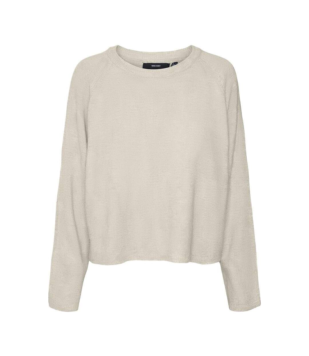 Pull beige femme vero moda jupiter-1