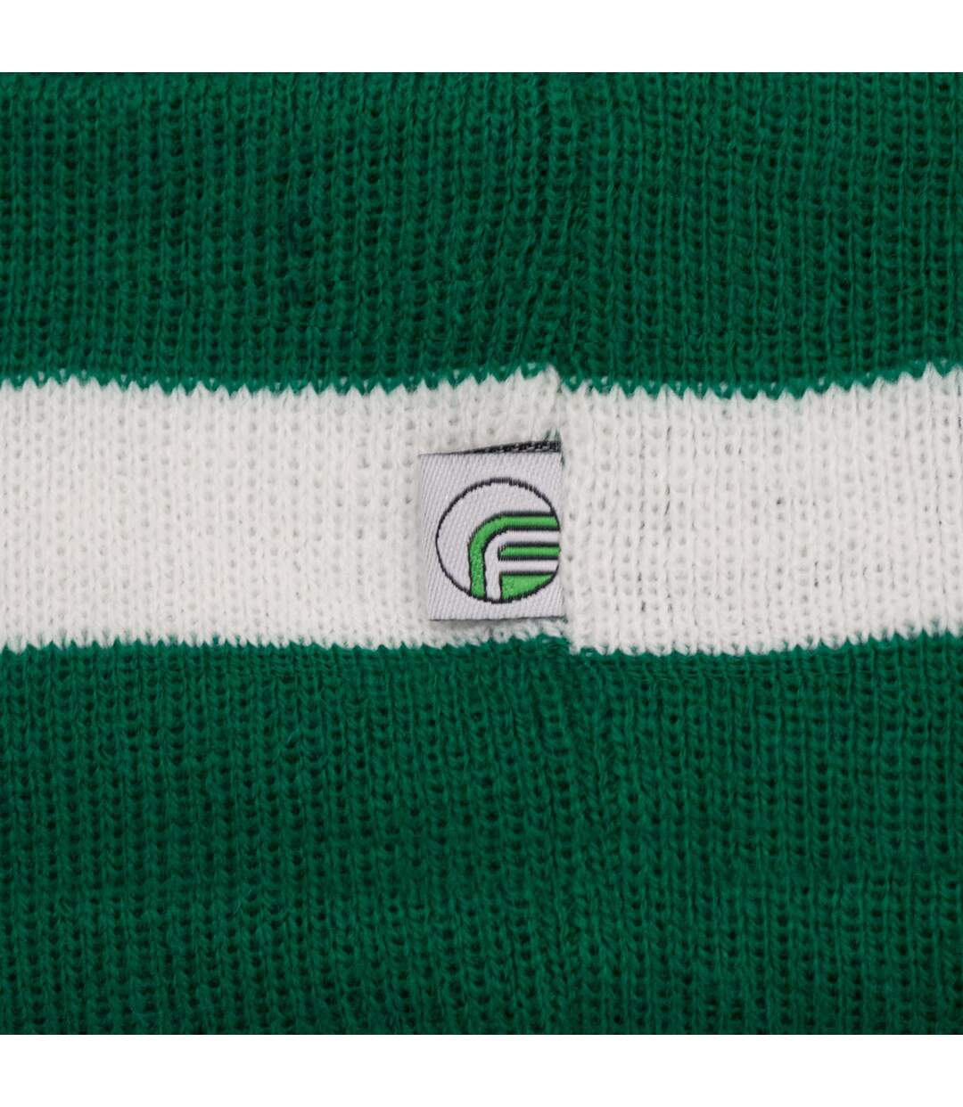 Celtic Stripe Bobble Football Beanie Green White Fan Originals-2