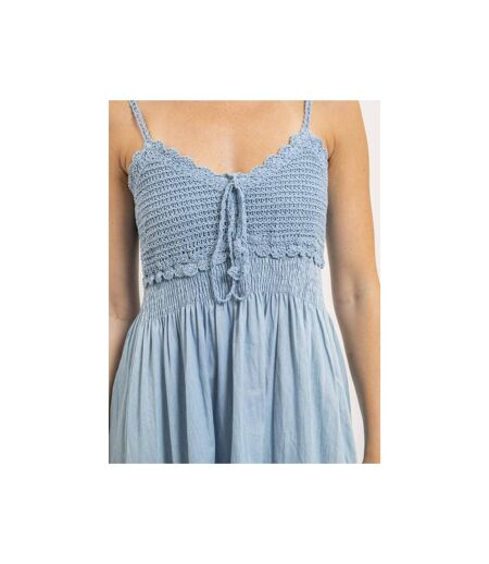 Robe courte crochet et denim IBONE - Dona X Lisa