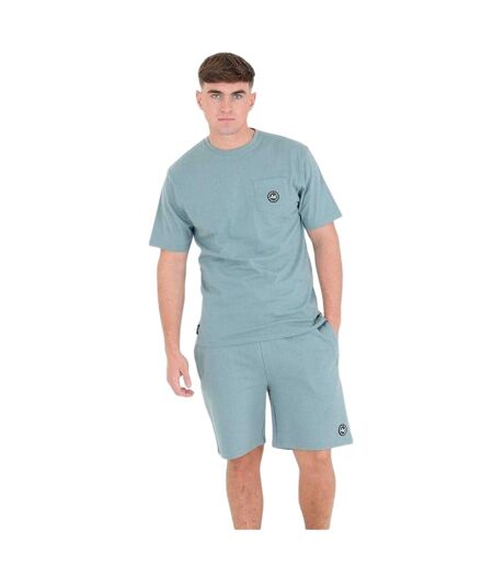T-shirt Manches Courtes Motif/style Logo Homme Bleu Gris Duke