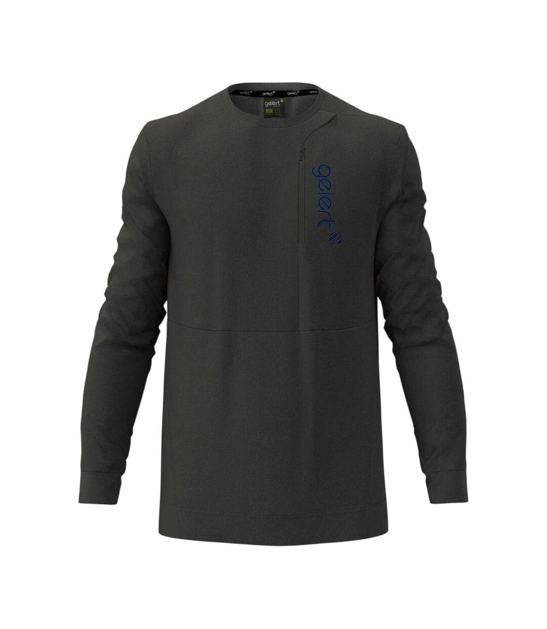 Mens Crew Neck Long-sleeved Sweatshirt Dark Grey Gelert-1