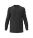 Mens Crew Neck Long-sleeved Sweatshirt Dark Grey Gelert-1