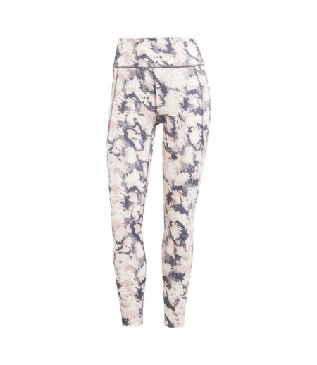 Womens/ladies daily run 7/8 leggings pink/grey Adidas