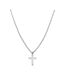 Diamond Cross Necklace One Size Silver Urban Classics-1
