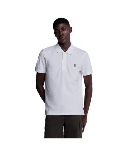 Mens plain polo shirt white Lyle & Scott