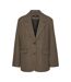 Blazer pied poule marron femme vero moda julie-3