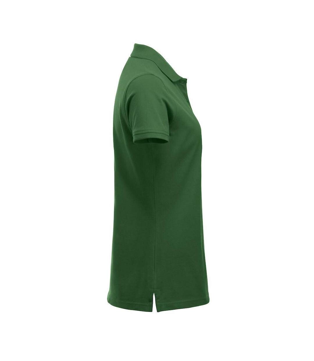 Womens/ladies Marion Polo Shirt Bottle Green Clique-4