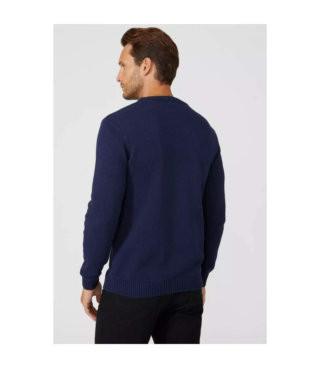 Pull premium homme bleu marine Maine-2