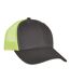 Casquette Trucker Motif/style Rétro Charbon Vert Néon Flexfit-2