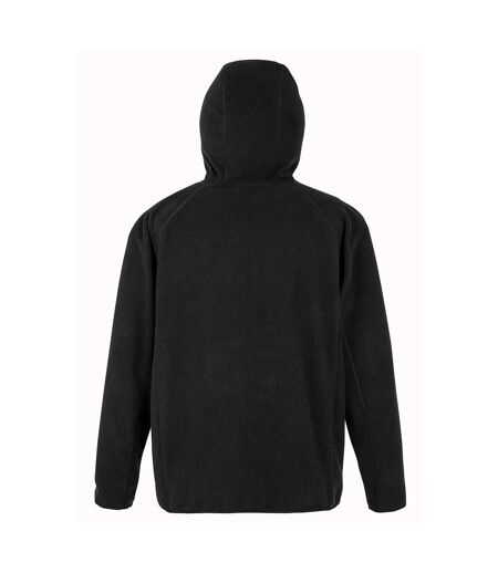 Result Genuine Recycled Mens Micro Hooded Fleece Jacket (Black) - UTPC4337