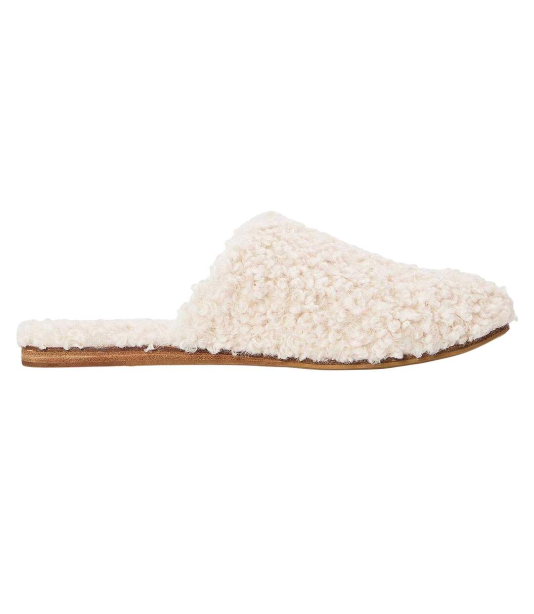 Womens/ladies Jade Slippers White Toms-1