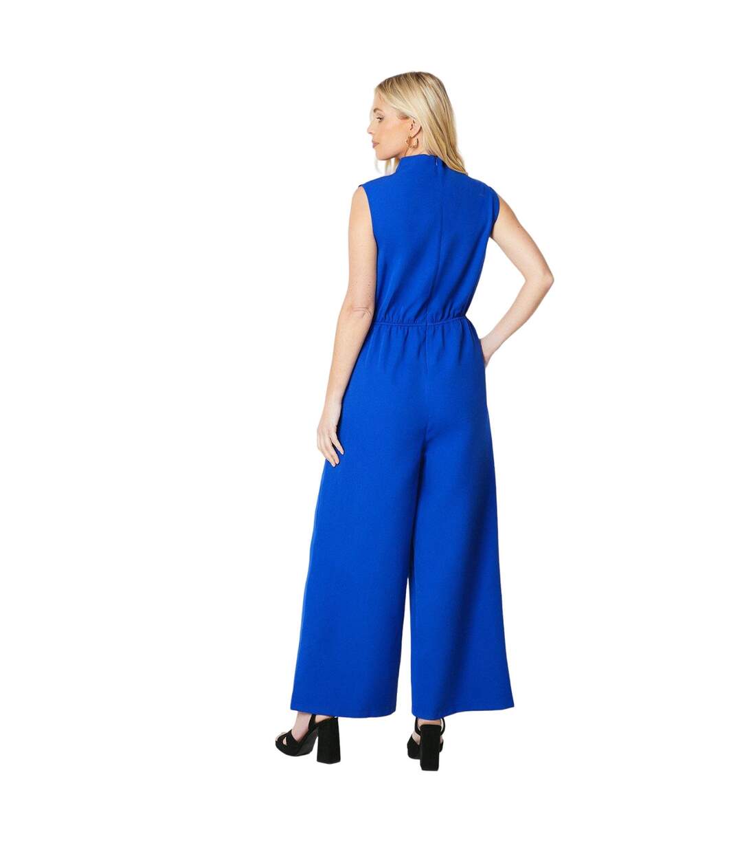 Womens/ladies Occasion Cowl Neck Petite Jumpsuit Cobalt Principles-2