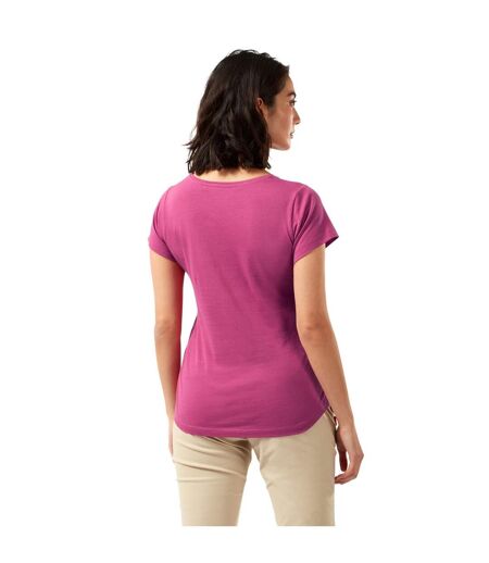 Craghoppers - T-shirt MIRI - Femme (Rose foncé) - UTCG1495