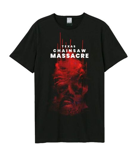 T-shirt Halloween Style Texas Chainsaw Massacre Adulte Noir Amplified