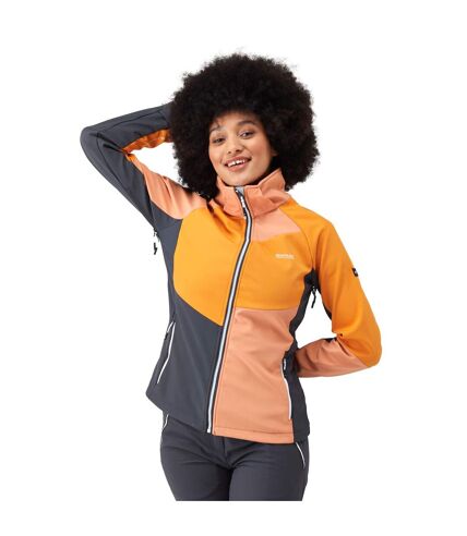 Regatta Womens/Ladies Desoto IX Soft Shell Jacket (Apricot Crush/Orange Pepper) - UTRG9370