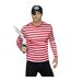 Unisex adult striped long-sleeved t-shirt red/white Smiffys-4