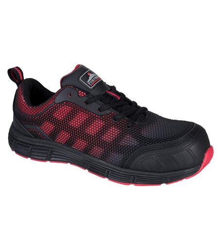 Portwest Mens Ogwen Low Cut Safety Trainers (Black/Red) - UTPW236