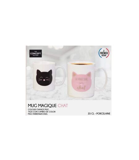 Paris Prix - Mug Magique En Céramique chat 35cl Blanc