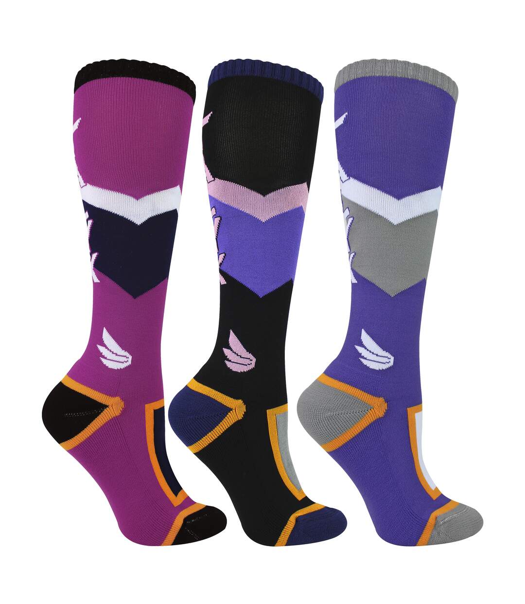 3 Pack Ladies Ski Socks Cushioned Thermal Moisture Wicking Winter Sports Socks-4