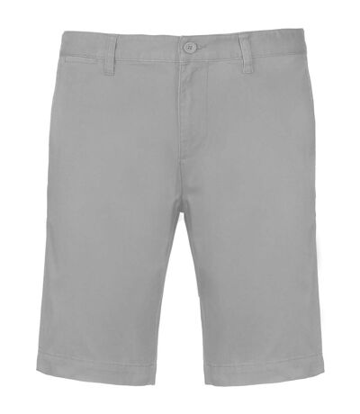 Kariban Mens Chino Bermuda Shorts (Fine Gray)