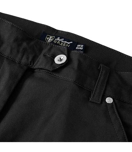Womens/ladies Golf Capri Trousers Black Island Green