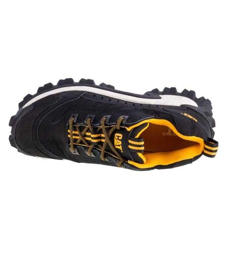Mens Intruder Leather Chunky Sole Trainers Black Caterpillar