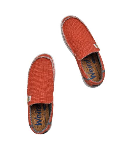 Mens Sole Slip-on Shoes Rust Weird Fish