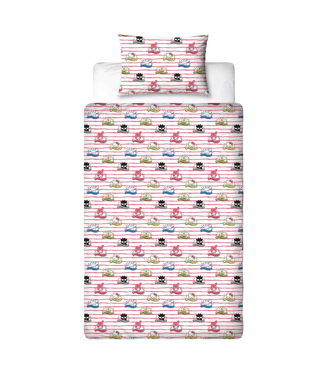 Rare Single Duvet Cover Set Multicoloured Hello Kitty & Friends-4