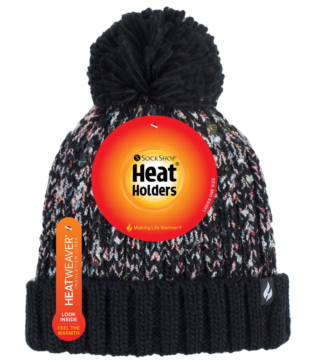 Ladies Thermal Bobble Hat with Large Pom Pom